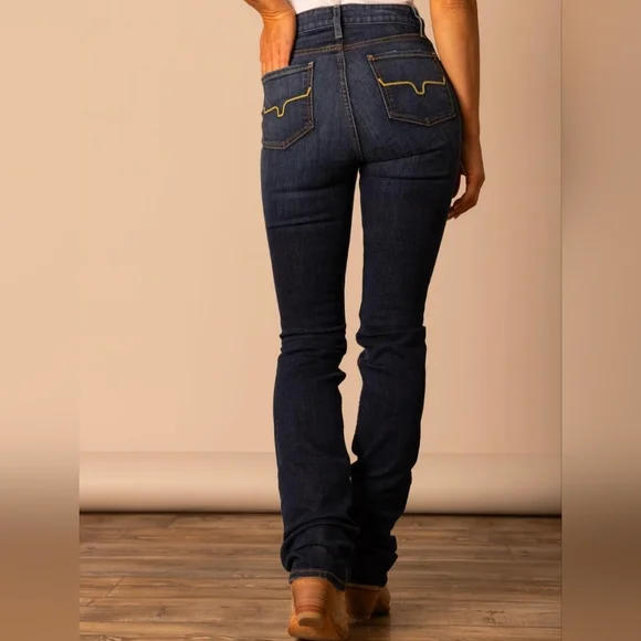 Kimes Ranch Sarah High-Rise Slim Bootcut Jeans | 6/30 | Dark Wash - Picture 2 of 12